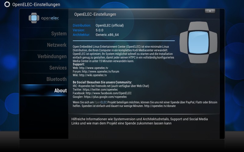 openelec about 800x500 - OpenELEC - Info / About